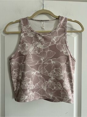 Balance Collection Mauve Floral Cropped Tank
